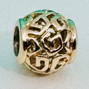Pandora ALE 14K Gold “Amazing” Openwork Scrolls Charm (750464)